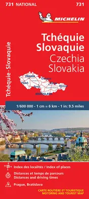 Omslag van Michelin Czech & Slovak Republic Map 731 (Maps/Country (Michelin)) (English and French Edition)