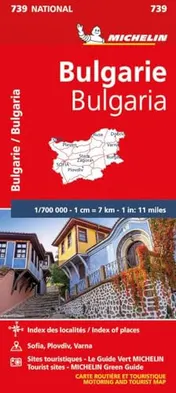 Omslag van Michelin Bulgaria Map 739 (Maps/Country (Michelin)) (English and French Edition)