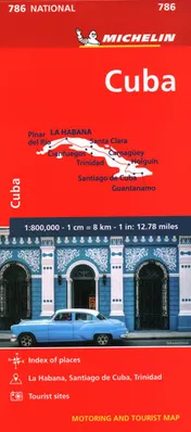 Omslag van Michelin Cuba Map 786 (Maps/Country (Michelin)) (English and French Edition)