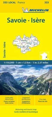 Omslag van Isere Savoie - Michelin Local Map 333: Map