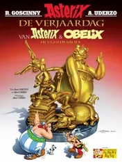 Omslag van De verjaardag van Asterix en Obelix het guldenboek