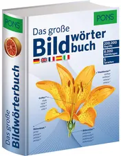 Omslag van Pons Das große Bildwörterbuch Deutsch, Englisch, Französisch, Spanisch und Italienisch ; [200.000 Begriffe ; 8000 Abbildungen ; 5 Sprachen]