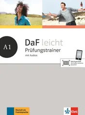 Omslag van DaF leicht Prüfungstrainer : mit Audios / Birgit Braun, Eveline Schwarz, Sandra Hohmann (Modelltest). A1. ...