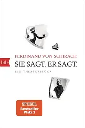 Omslag van Sie sagt. Er sagt ein Theaterstück