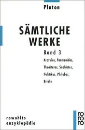 Omslag van Sämtliche Werke 03 Kratylos, Parmenides, Theaitetos, Sophistes, Politikos, Philebos, Briefe