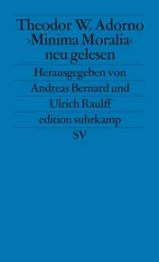 Omslag van "Minima Moralia" neu gelesen