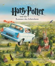 Omslag van Harry Potter und die Kammer des Schreckens (vierfarbig illustrierte Schmuckausgabe) (Harry Potter 2)
