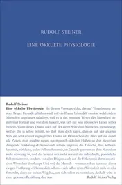 Omslag van Eine okkulte Physiologie Neun Vorträge, Prag 1911