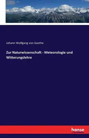 Omslag van Zur Naturwissenschaft - Meteorologie und Witterungslehre