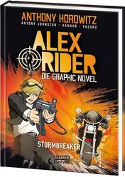 Omslag van Alex Rider (Band 1) - Stormbreaker Erlebe den Geheimagenten-Klassiker jetzt als rasante Graphic Novel im Mangastil