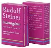 Omslag van Zwei Wege zu einem Ziel: Die Philosophie der Freiheit (1894); Theosophie (1904) Rudolf Steiner Erstausgaben