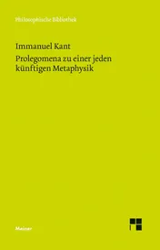 Omslag van Prolegomena zu einer jeden künftigen Metaphysik, die als Wissenschaft wird auftreten können