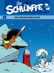 Omslag van Die Schlümpfe Der Astronautenschlumpf / Text: Peyo. [Aus dem Franz. von Delia Wüllner-Schulz]