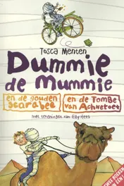 Omslag van Dummie de mummie en de gouden scarabee; en de tombe van Achnetoet
