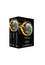 Omslag van Divergent 1 Inwijding ; Divergent 2 ; Opstand ; Divergent 3 Samensmelting