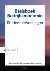 Omslag van Basisboek Bedrijfseconomie, Studentenuitwerkingen