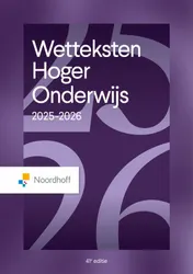 Omslag van Wetteksten hoger onderwijs 2025-2026