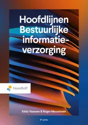 Omslag van Hoofdlijnen bestuurlijke informatieverzorging