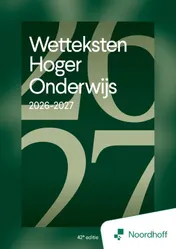 Omslag van Wetteksten Hoger Onderwijs 2026-2027
