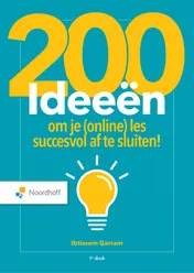 Omslag van 200 ideeën om je(online) les succesvol af te sluiten!