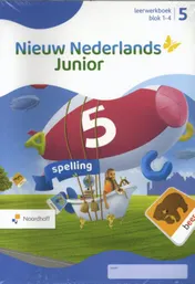 Omslag van Nieuw Nederlands Junior Spelling leerwerkboek groep 5 set