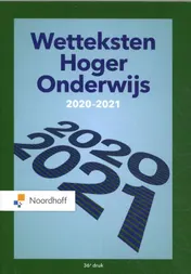 Omslag van Wetteksten Hoger Onderwijs 2020-2021