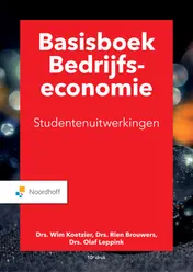 Omslag van Basisboek bedrijfseconomie uitwerkingen