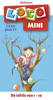 Omslag van Mini Loco Rekenspelletjes De tafels van 1-10 7-9 jaar