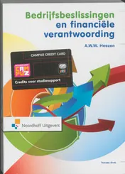 Omslag van Bedrijfsbeslissingen en financiele verantwoording
