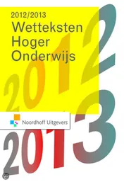 Omslag van Wetteksten hoger onderwijs 2012-2013