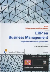 Omslag van ERP en business management