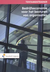 Omslag van Tentamentrainer bedrijfseconomie voor besturen van organisaties