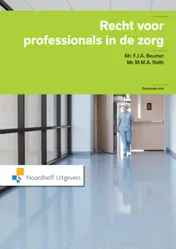 Omslag van Recht voor professionals in de zorg