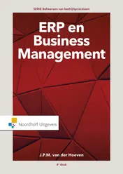 Omslag van ERP en business management