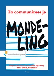 Omslag van Zo communiceer je mondeling