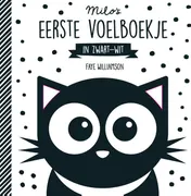 Omslag van Milo's eerste voelboekje in zwartwit