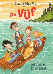Omslag van De Vijf gestrand op Kirrin Eiland
