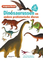 Omslag van Magneetboek Dinosaurussen (en andere prehistorische dieren)