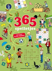 Omslag van 365 spelletjes met al jouw favoriete stripfiguren