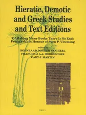 Omslag van Hieratic, Demotic and Greek Studies and Text Editions