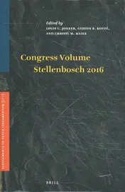 Omslag van Congress Volume Stellenbosch 2016