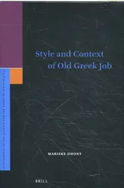 Omslag van Style and Context of Old Greek Job