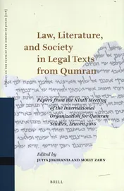 Omslag van Law, Literature, and Society in Legal Texts from Qumran