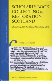 Omslag van Scholarly Book Collecting in Restoration Scotland