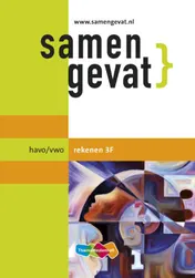 Omslag van Samengevat havo/vwo Rekenen 3F