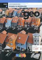 Omslag van De Geo LRN-line (CE 2026 e.v) online + boek vwo Wonen in Nederland