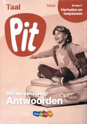 Omslag van Pit Taal Antwoorden leerwerkschriften maat groep 4