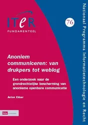 Omslag van Annoniem communiceren: van drukpers tot weblog