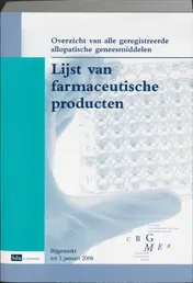 Omslag van Lijst farmaceutische producten bijgewerkt tot 1 januari 2006