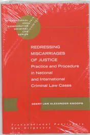 Omslag van Redressing miscarriages of justice
